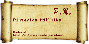 Pinterics Mónika névjegykártya